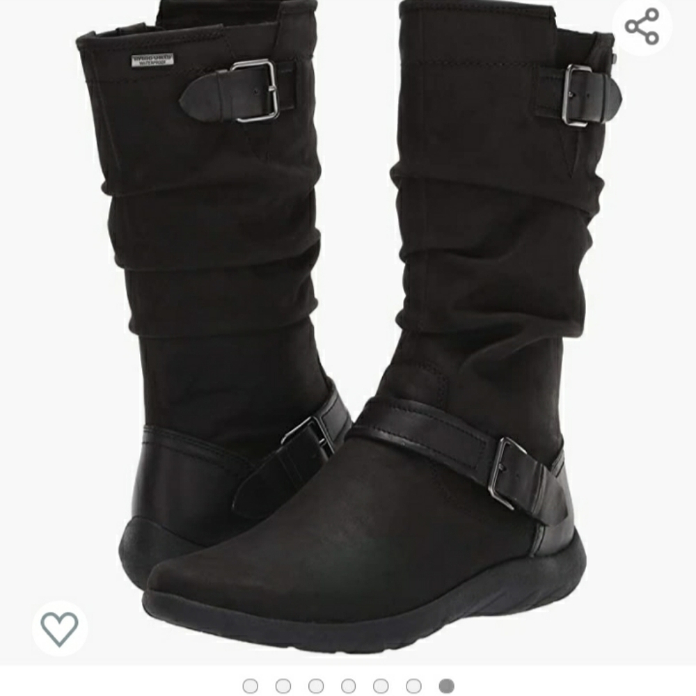 Rockport Cobb Hill Amalie black leather mid calf boots size 8